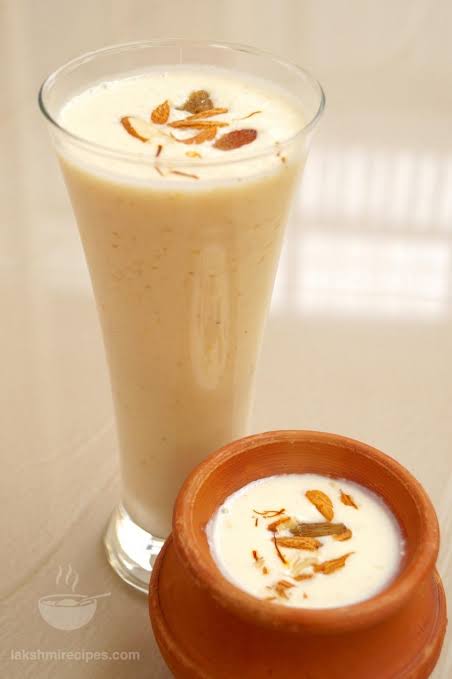 Almond Peanut butter Lassi